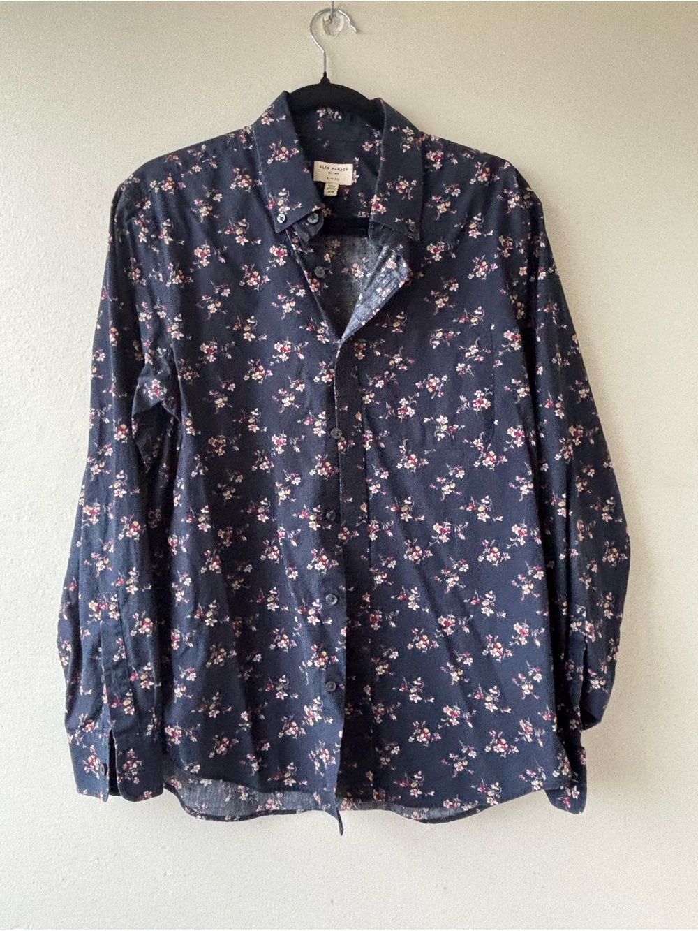Club Monaco Navy Floral Lightweight Shirt Jacket